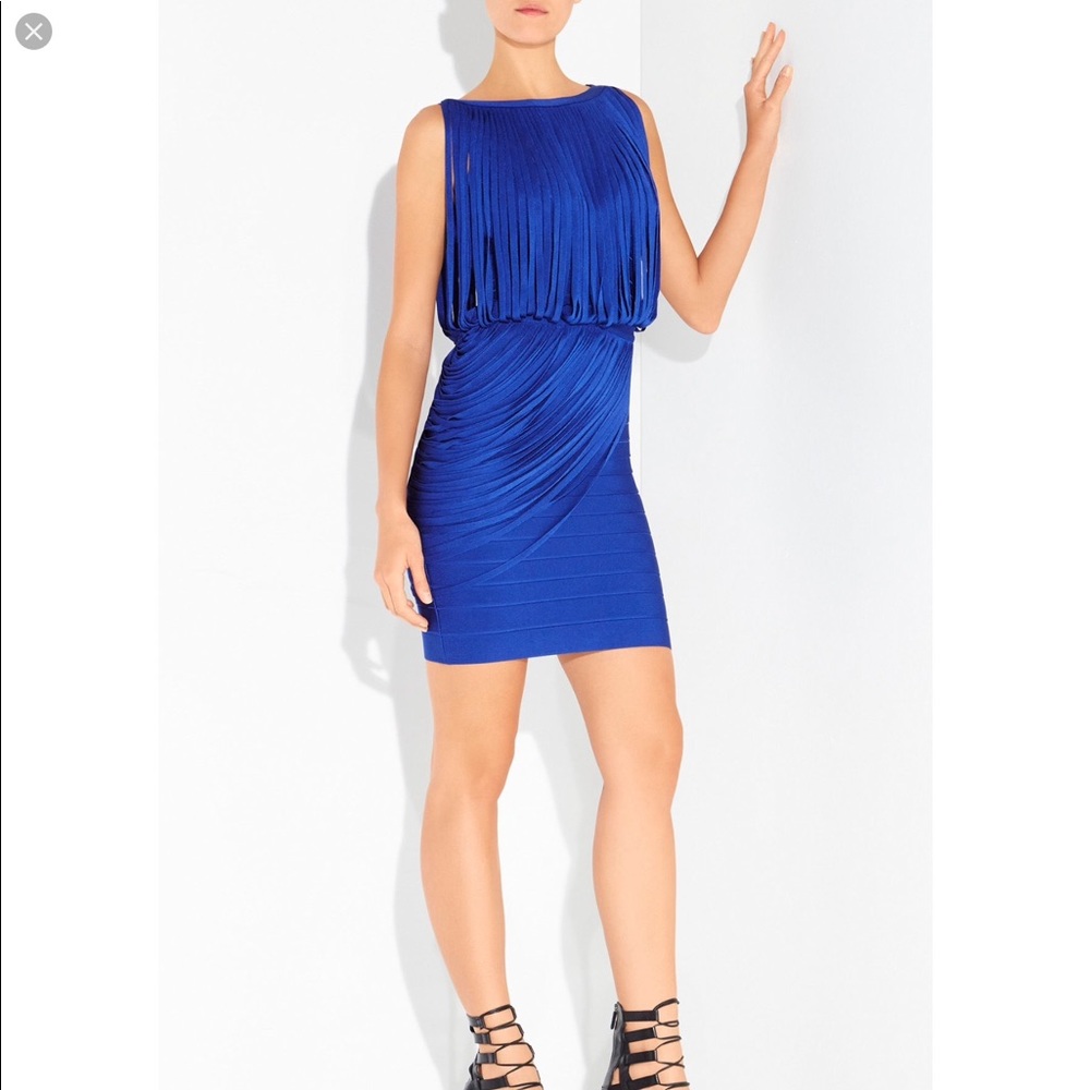 Herve Leger Blue LeiLei Bandage Dress S
